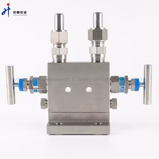 Erdgas-Pipeline-Instrument Edelstahl-Hochdruck-T-Typ-3-Ventil-Verteiler