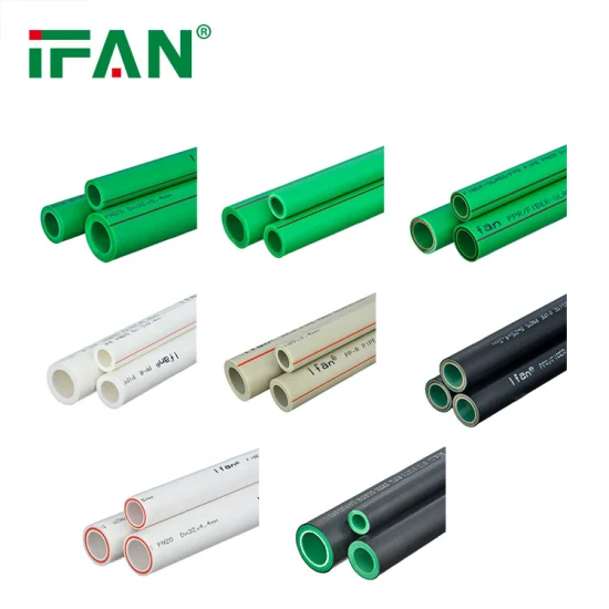 Ifan Piping Systems Hochdruck PN25 Grün 20–160 mm PPR-Rohr aus reinem Kunststoff